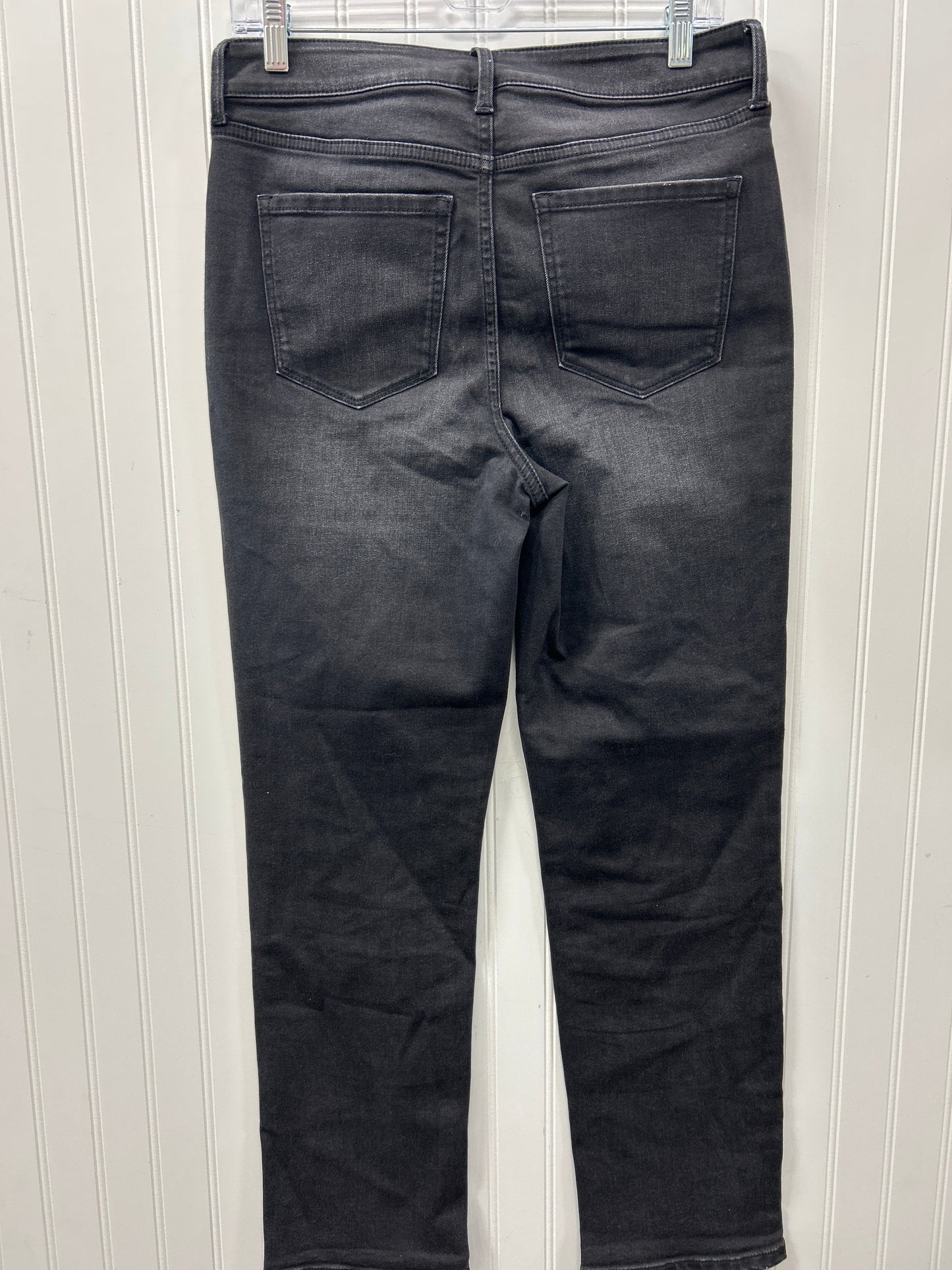 Jeans Straight By Nine West In Black Denim, Size:8