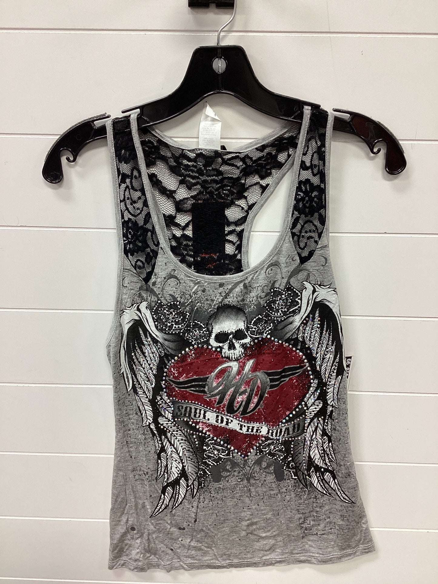 Top Sleeveless By Harley Davidson In Grey, Size:M
