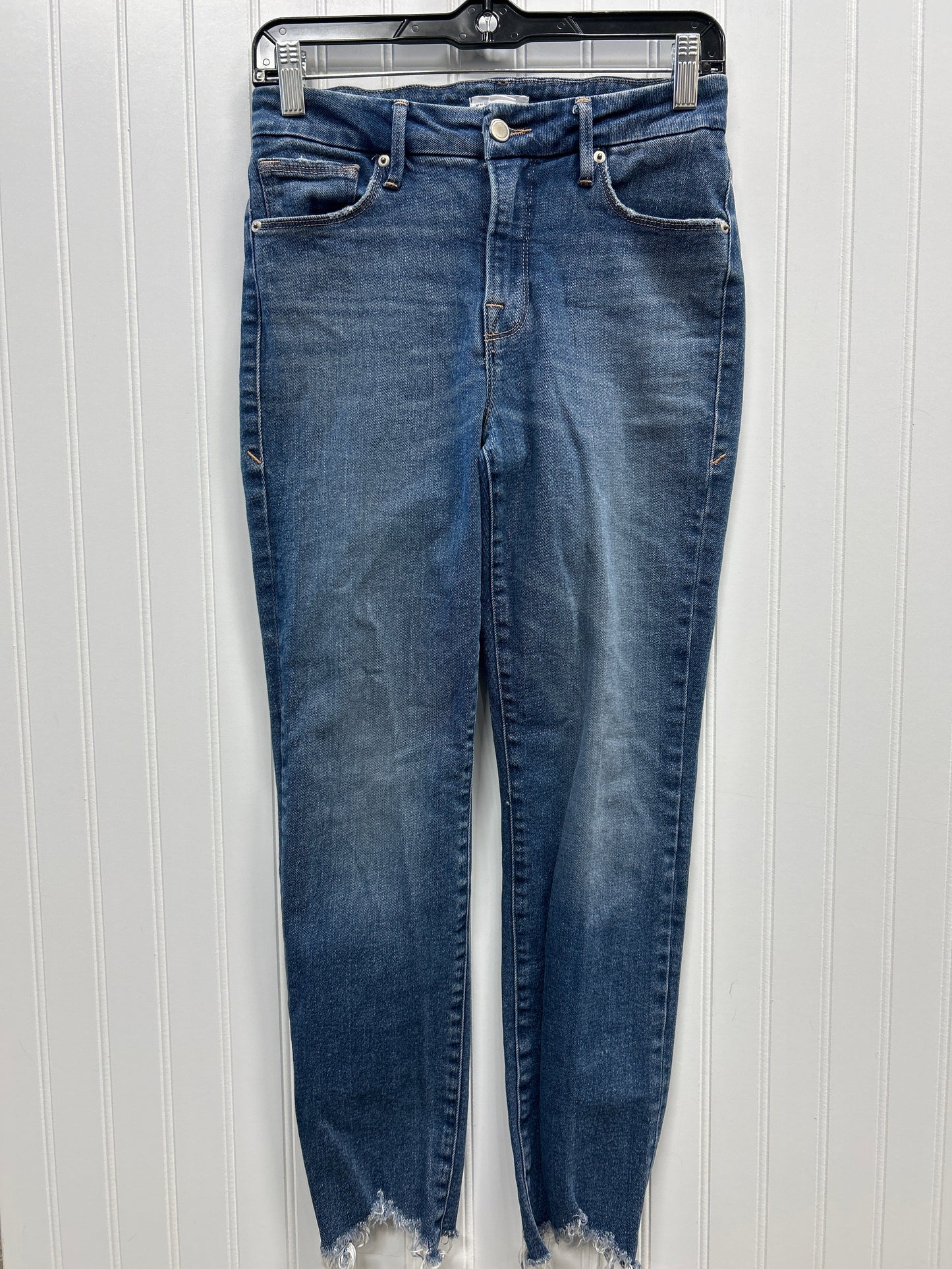 Jeans Straight By Good American In Blue Denim, Size:0