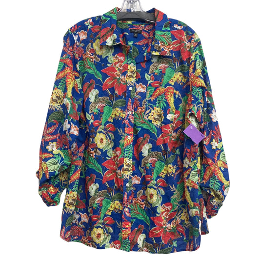 Top Ls By Talbots In Floral Print, Size:2X