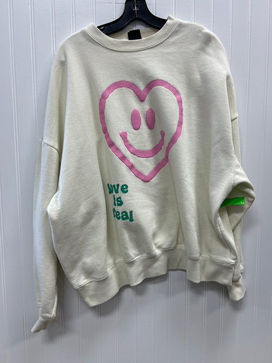 Sweatshirt Crewneck By Pacsun In Cream, Size:Osfm