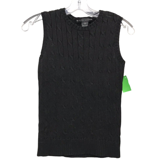 Vest Sweater By Ralph Lauren Black Label In Black, Size:S