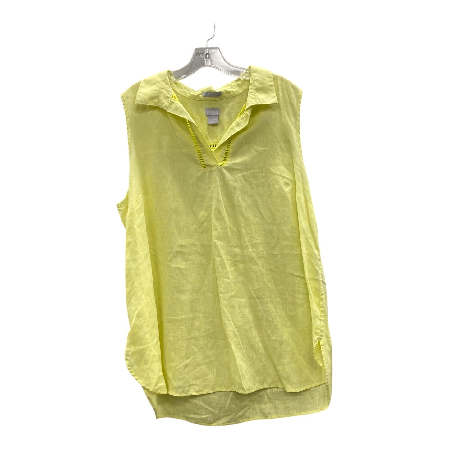 Top Sleeveless By Chicos In Yellow, Size:Xl