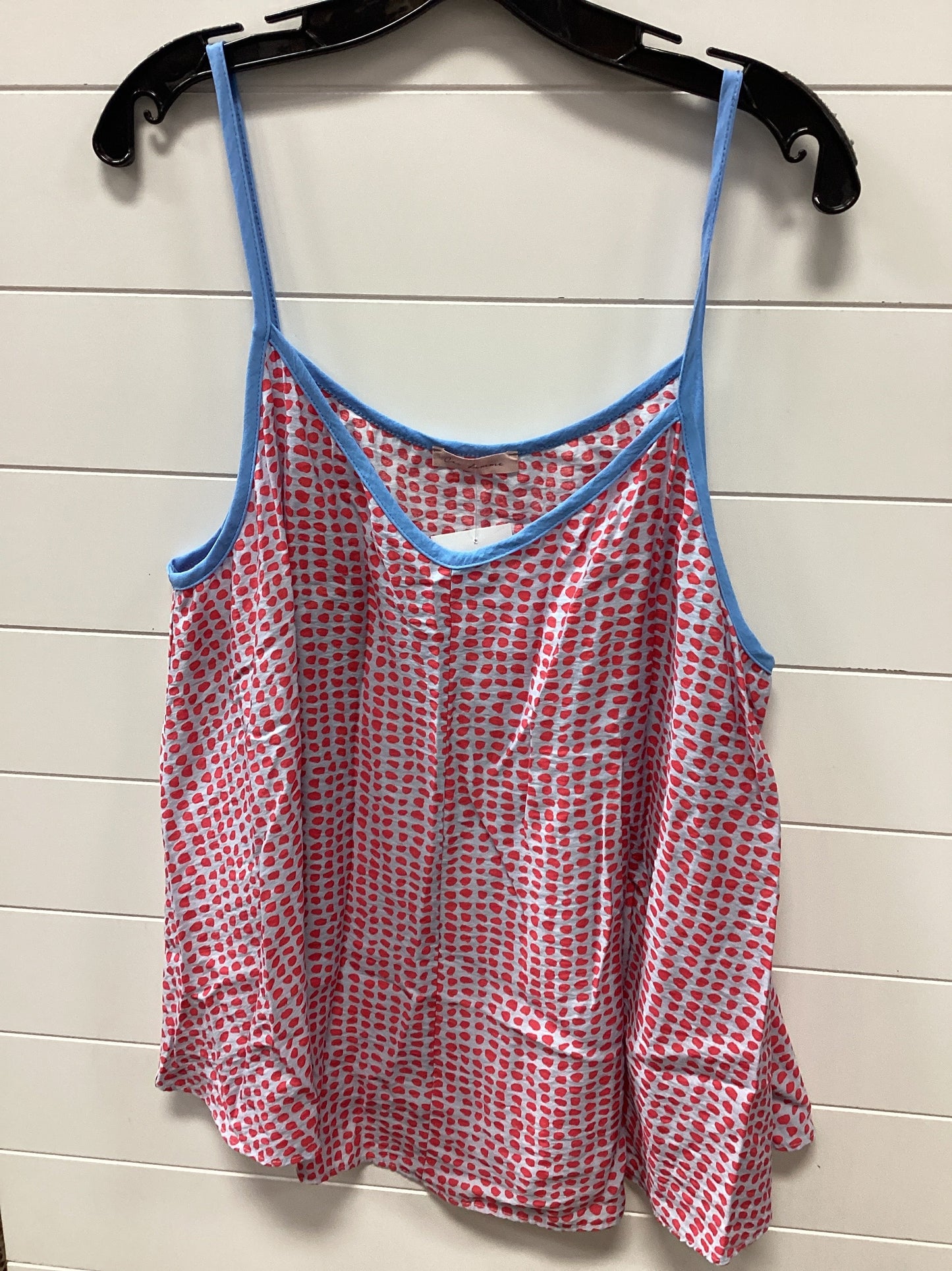 Top Sleeveless By Ces Femme In Blue & Red, Size:3X