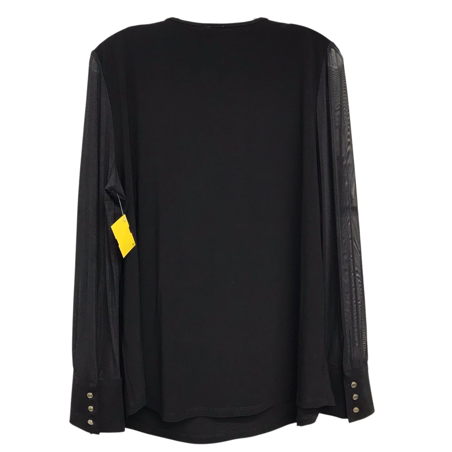 Top Ls By Anne Klein In Black, Size:Xl