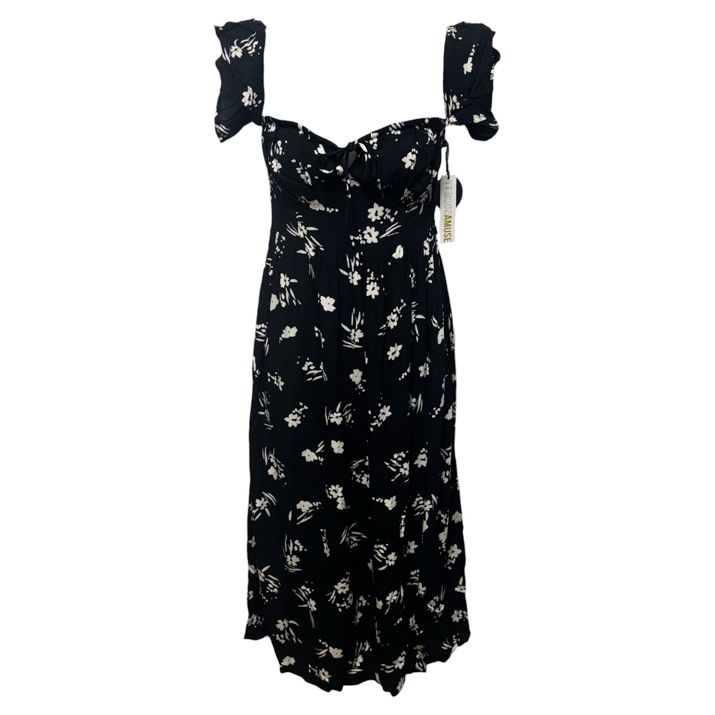 Regency Off the Shoulder Midi Dress By Amuse Society In Black & White, Size: XS