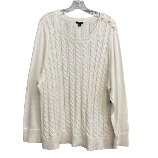 Sweater By Talbots In Cream, Size:3X