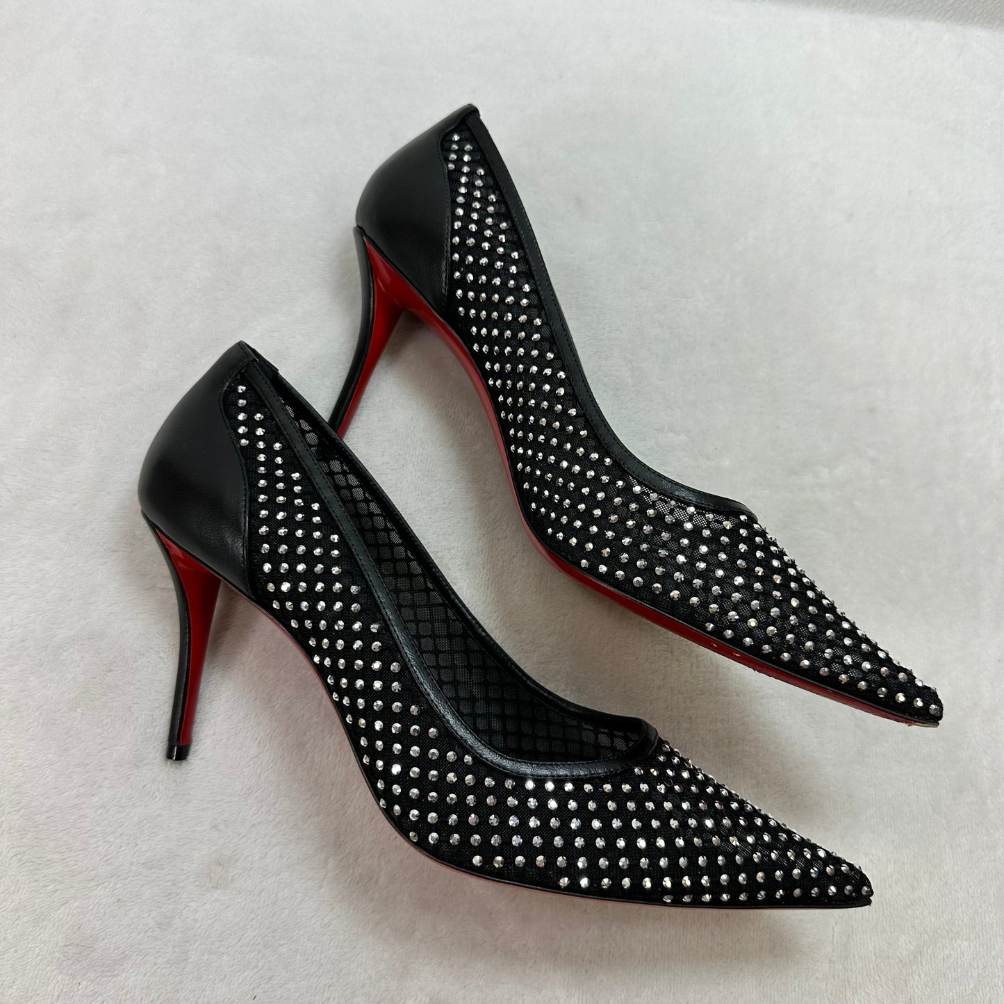 Shoes Luxury Designer By Christian Louboutin In Black, Size: 9.5