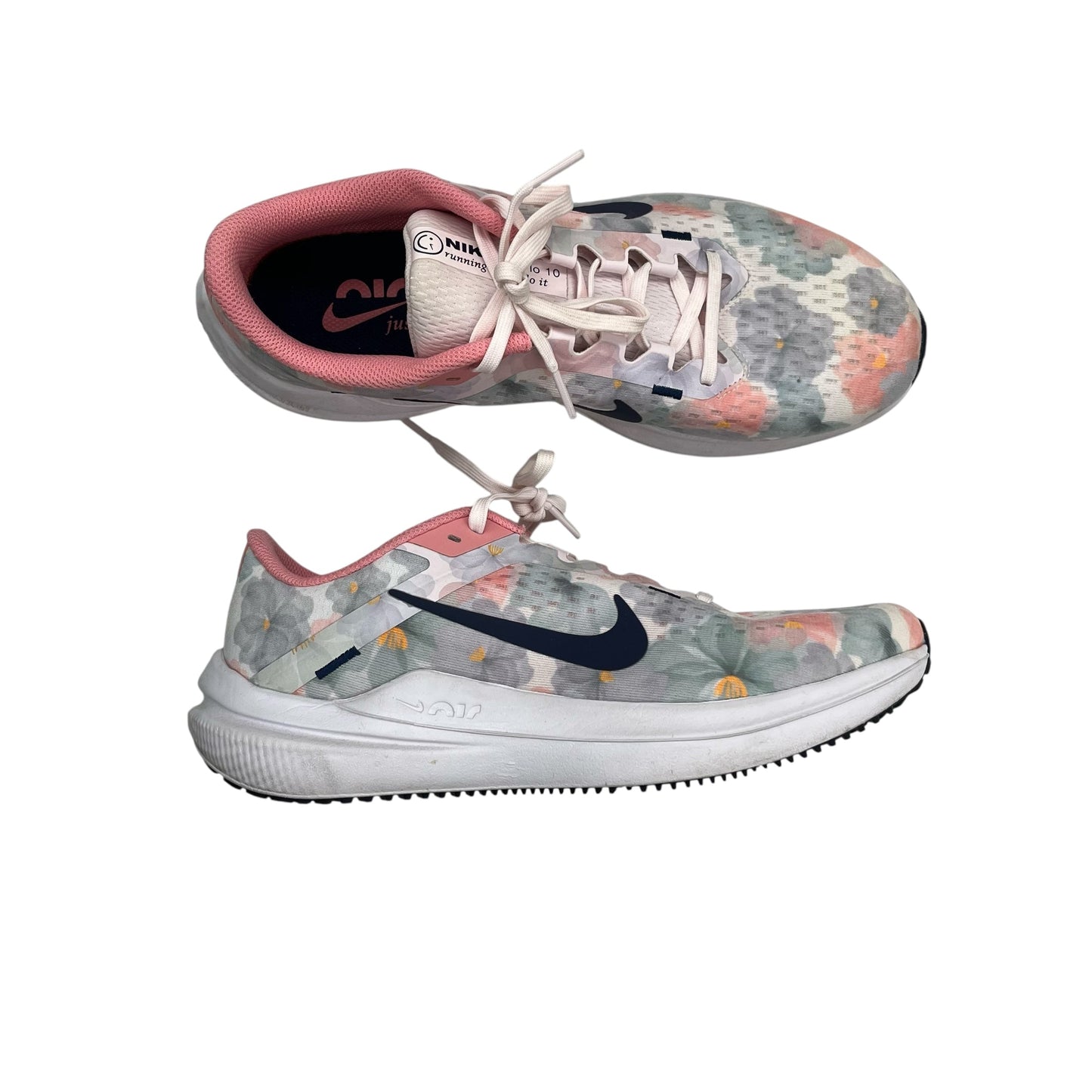 Shoes Athletic By Nike In Floral Print, Size:10.5