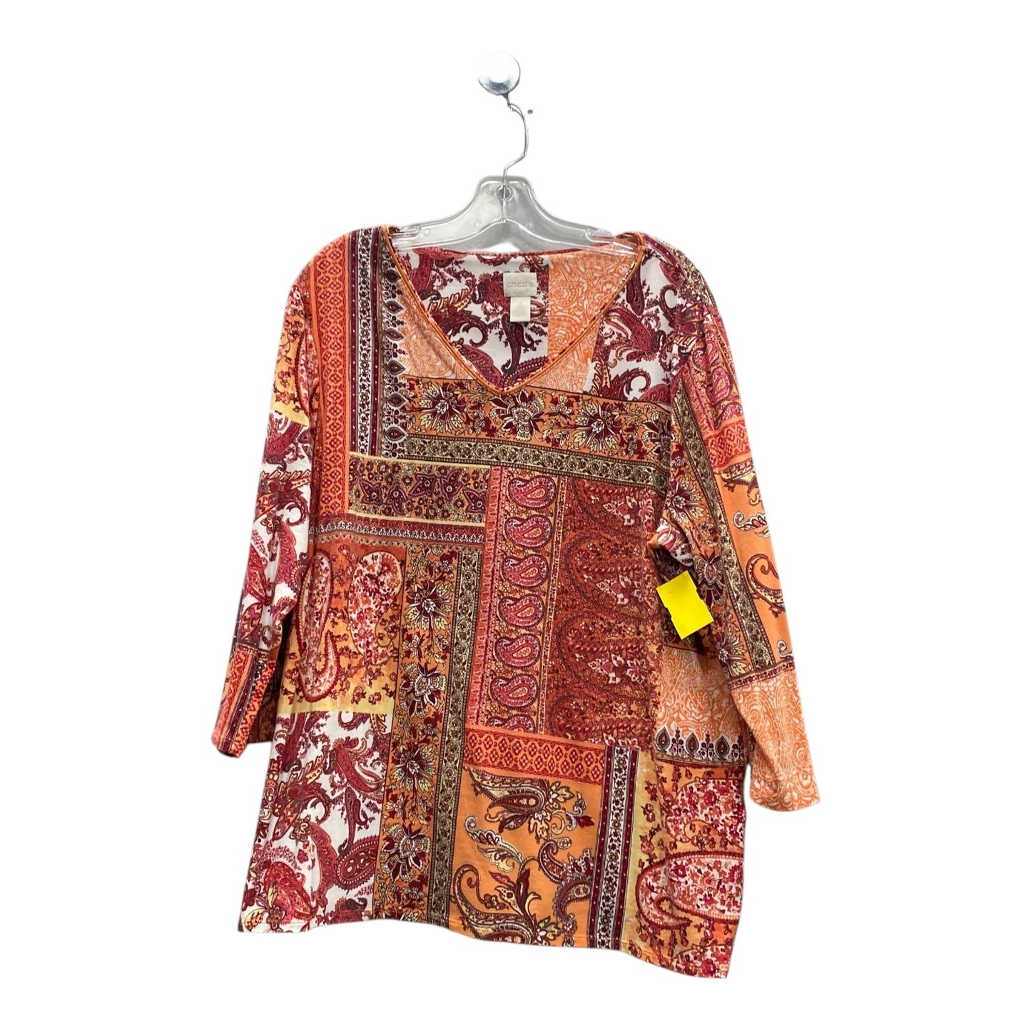 Top Ls By Chicos In Orange, Size:Xl