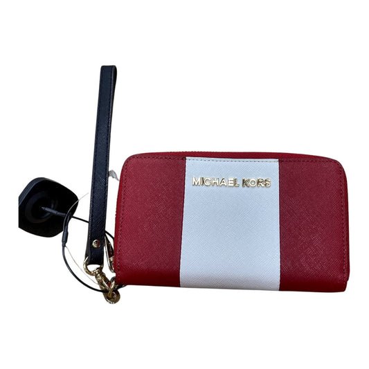 Wallet Designer By Michael Kors In Red & White, Size:Medium