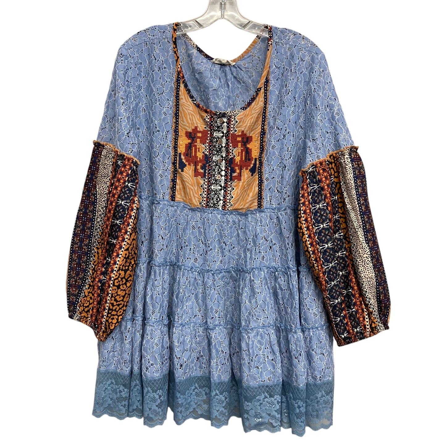 Top Ls By Indigo Thread In Black & Orange, Size:Xl