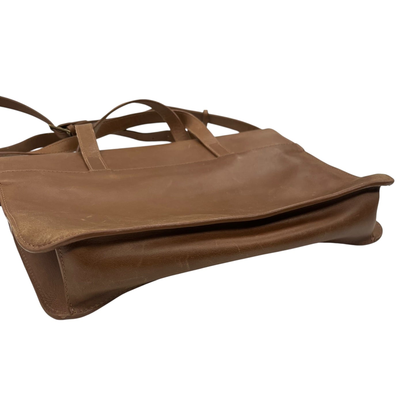 Crossbody Leather By Able In Brown, Size:Large