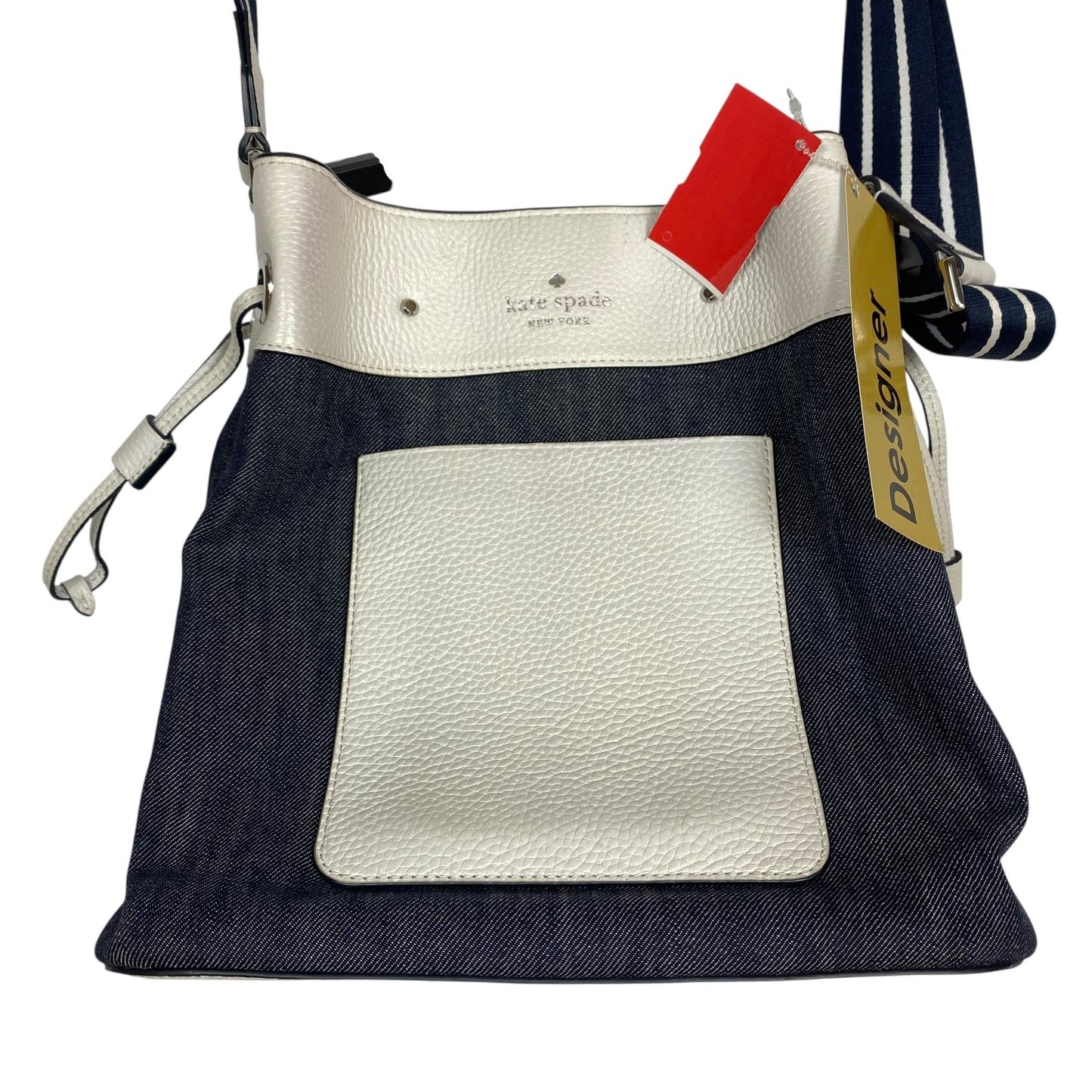 Crossbody Designer By Kate Spade In Blue & White, Size:Medium