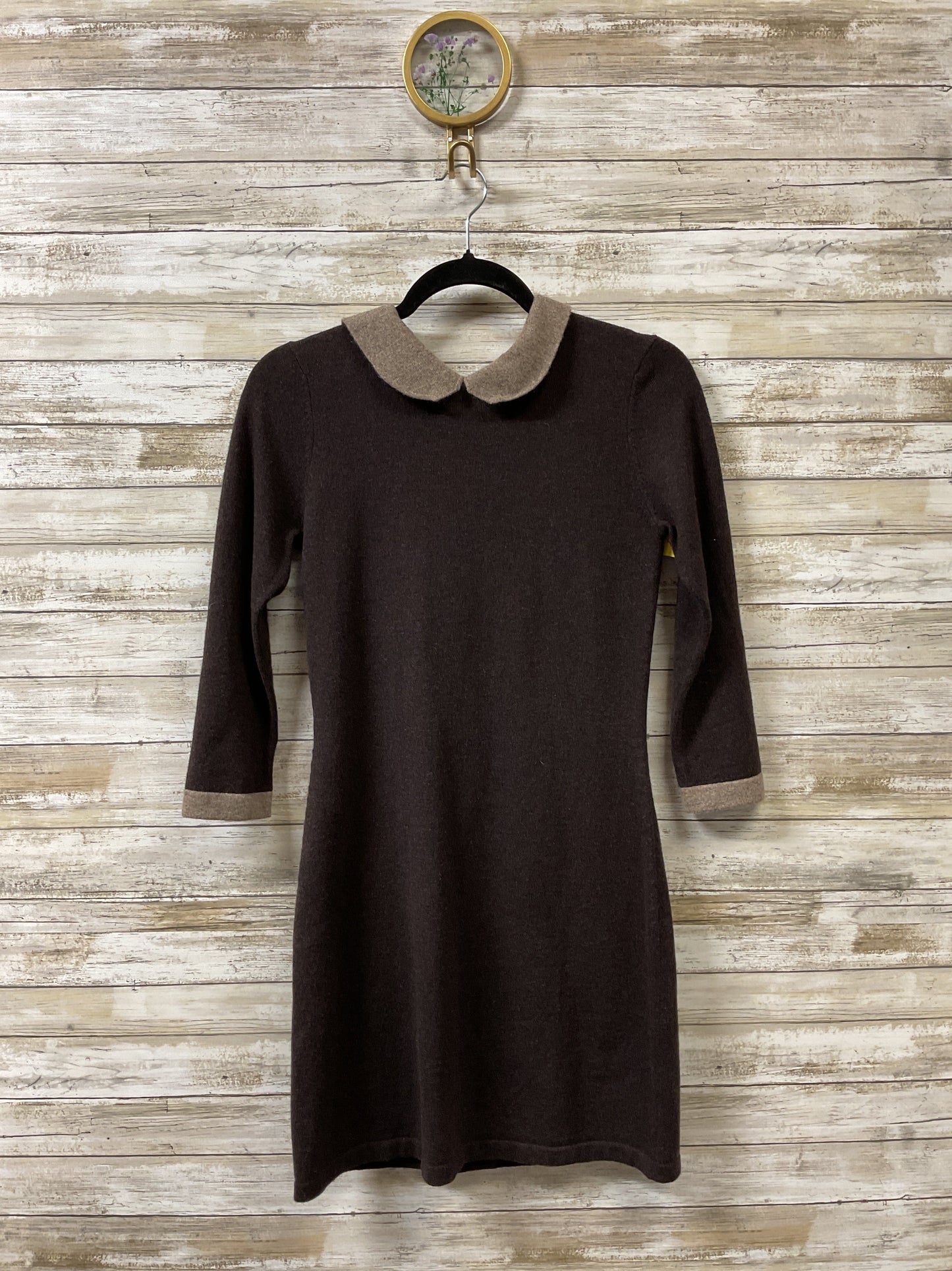 Dress Sweater By Autumn Cashmere In Brown, Size:S