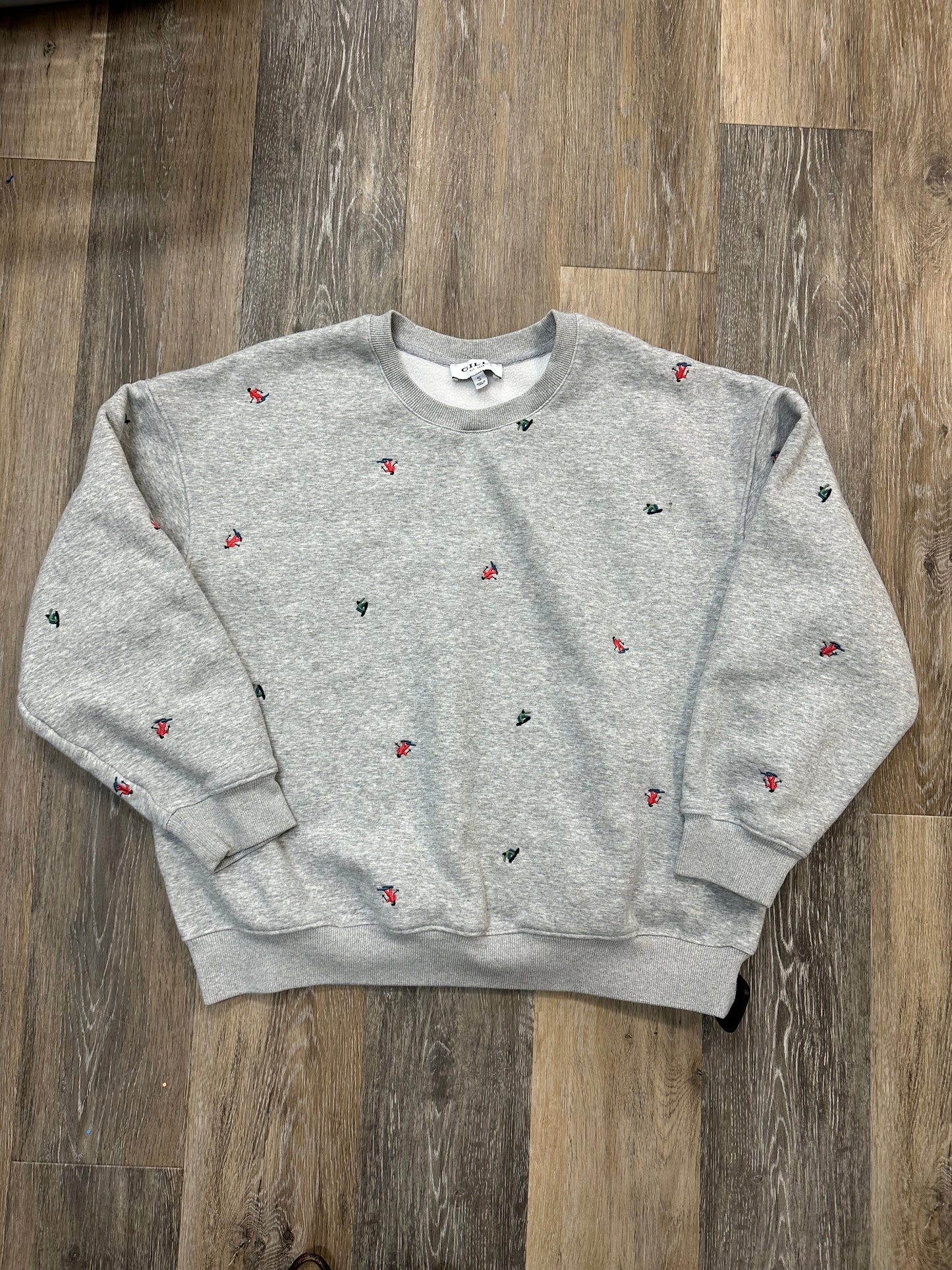 Top Long Sleeve By Gilli In Grey, Size: S
