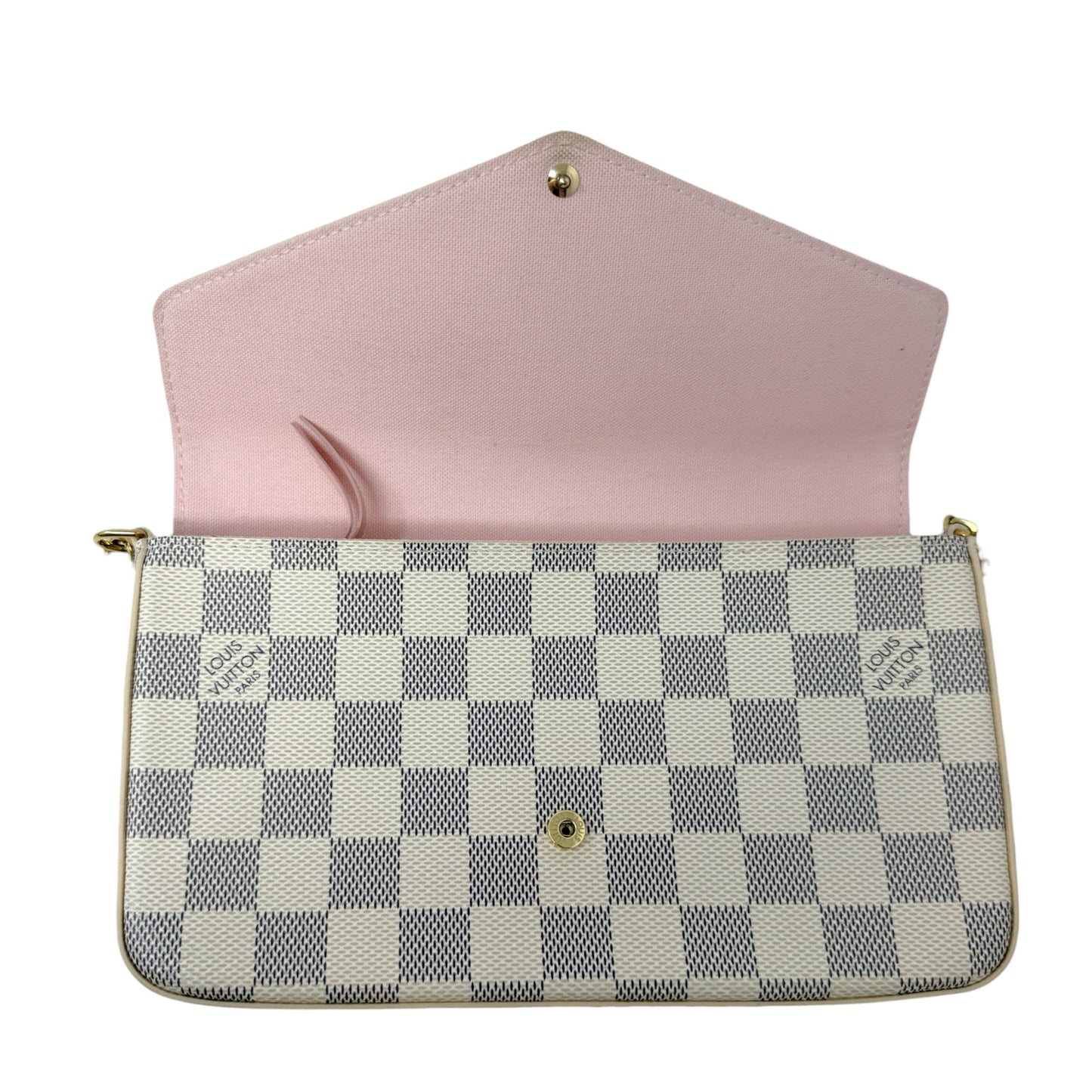 Pochette Félicie In Damier Azur Canvas Luxury Designer By Louis Vuitton, Size: Small