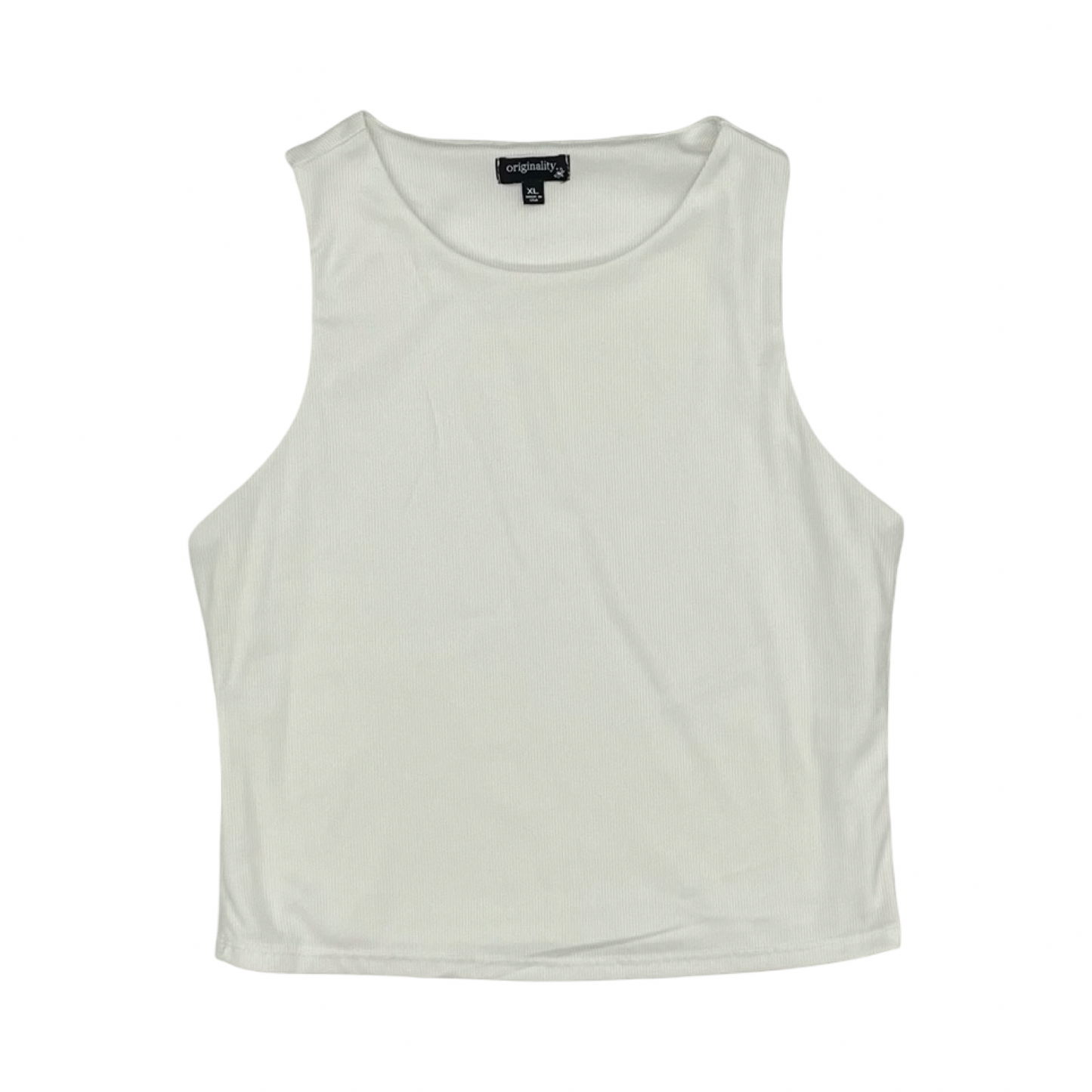 Tank Top By Originality In White, Size:Xl