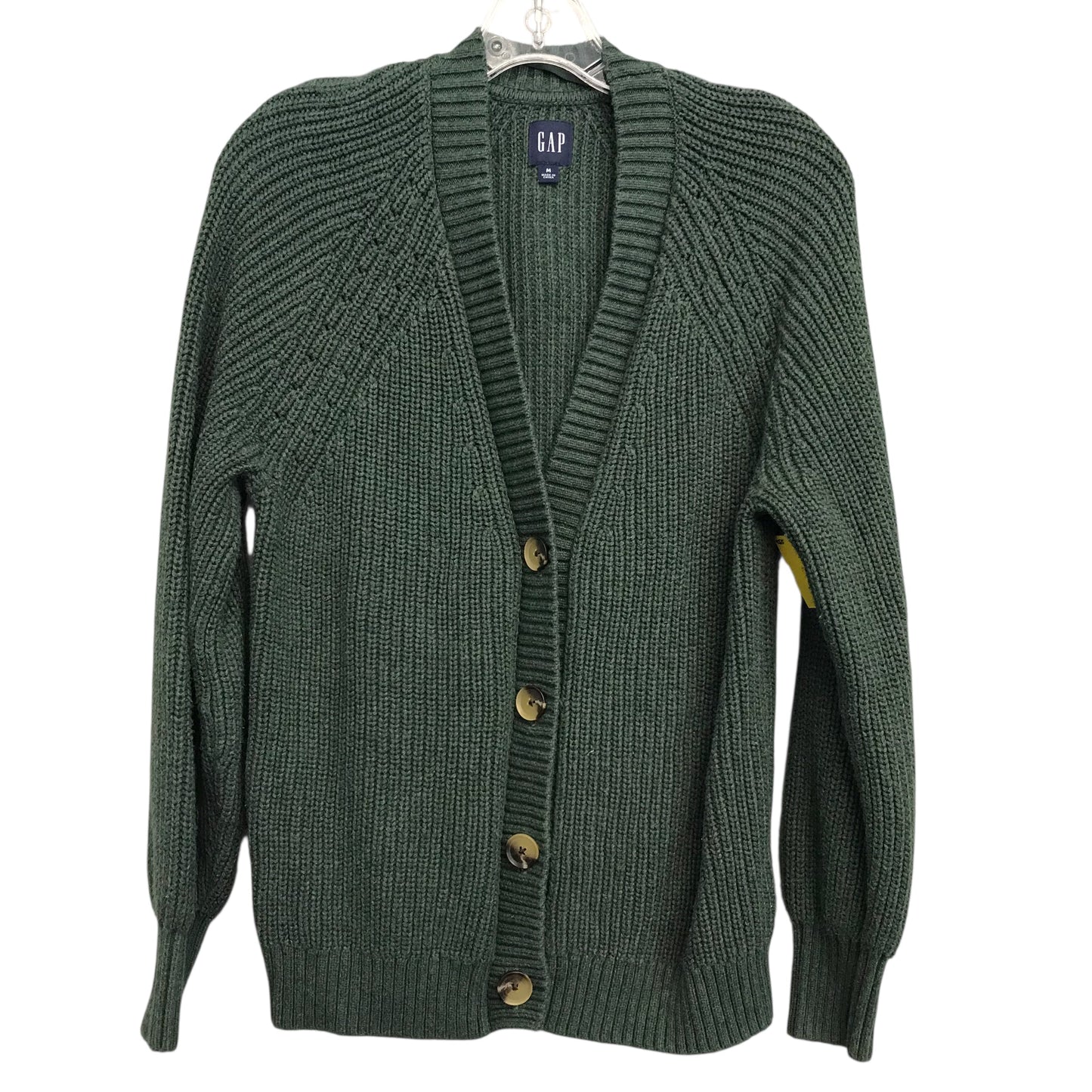 Sweater Cardigan By Gap In Green, Size:M
