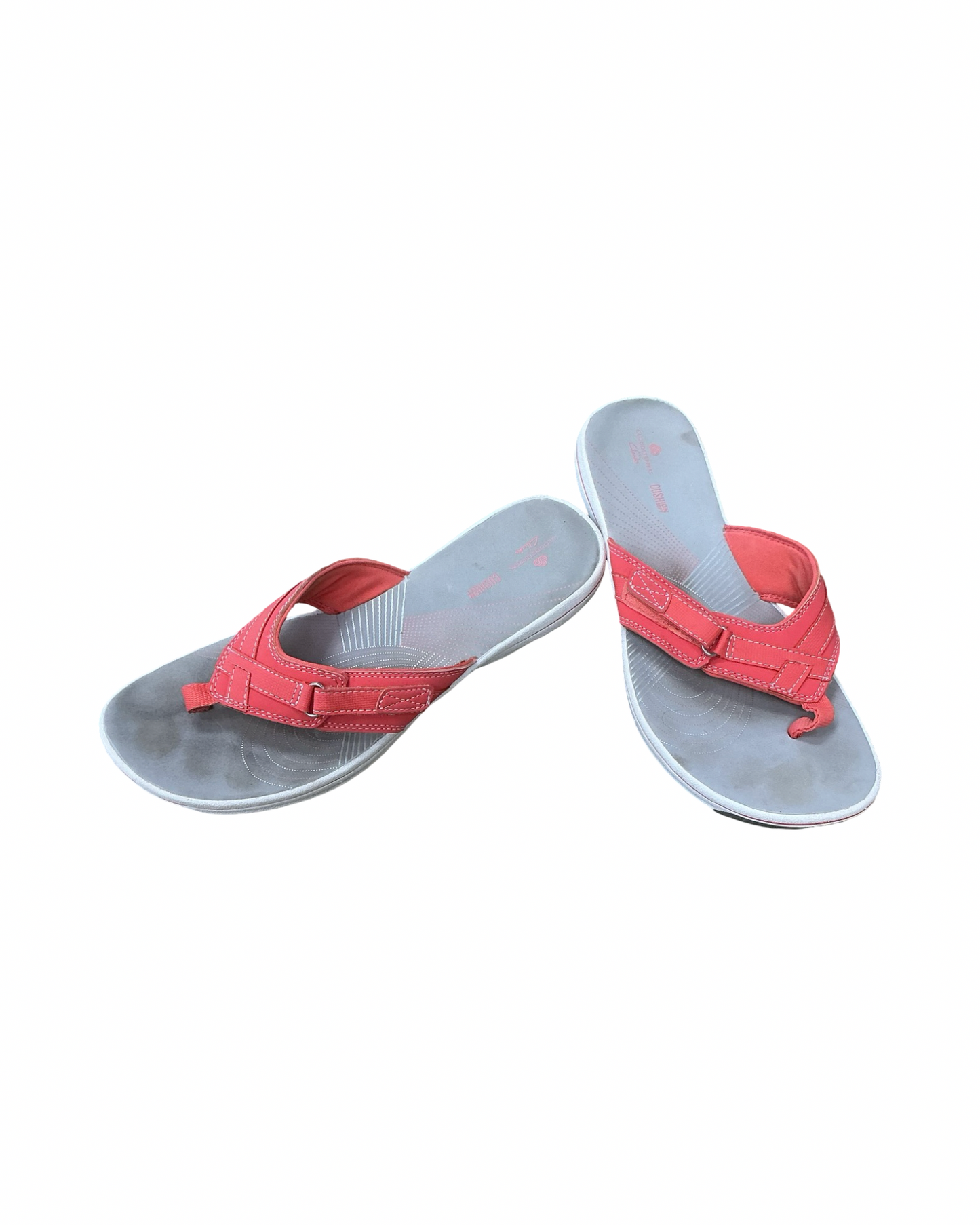 Sandals Flip Flops By Clarks In Coral, Size:9