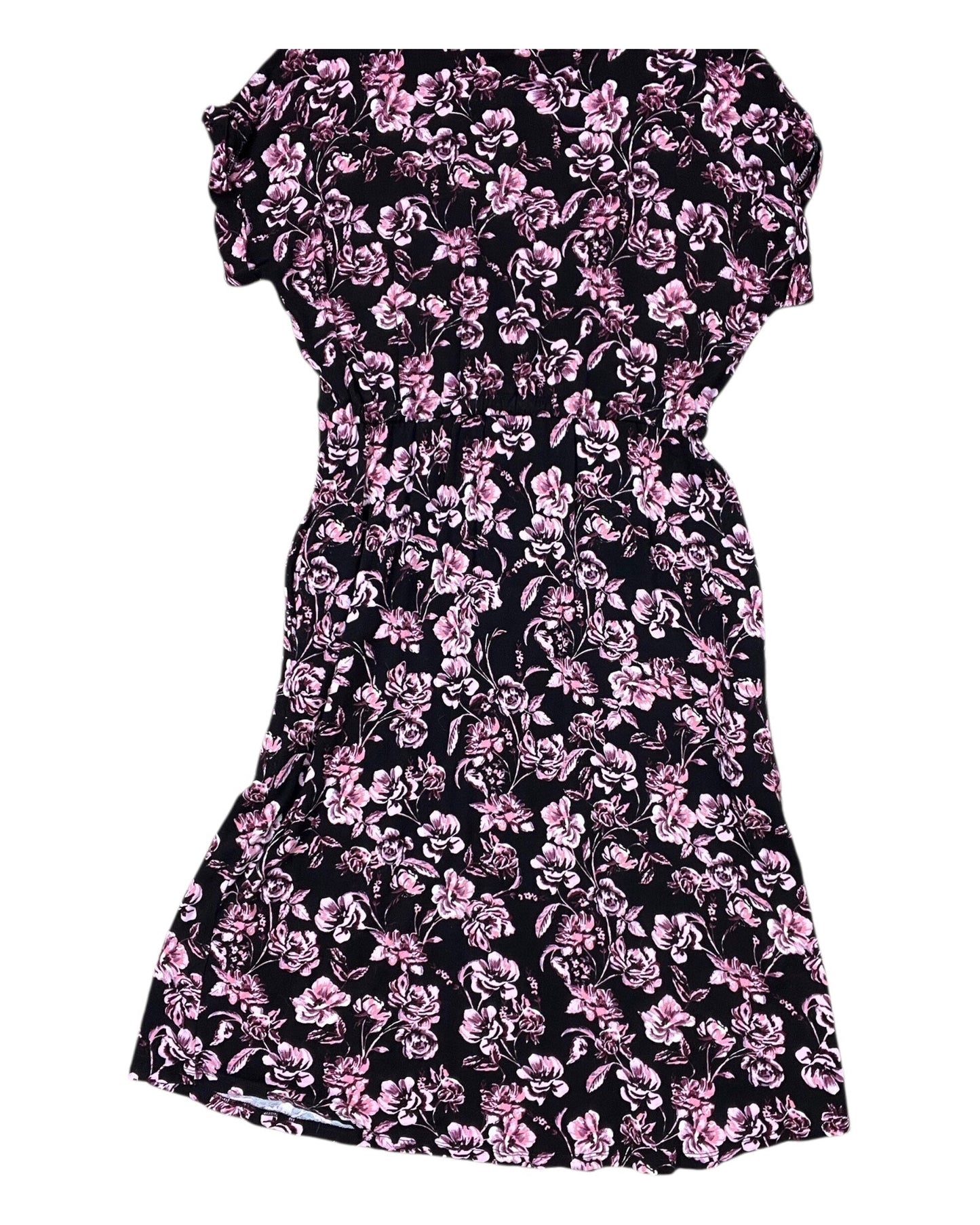 Dress Casual Midi By Maurices In Black & Pink, Size:M