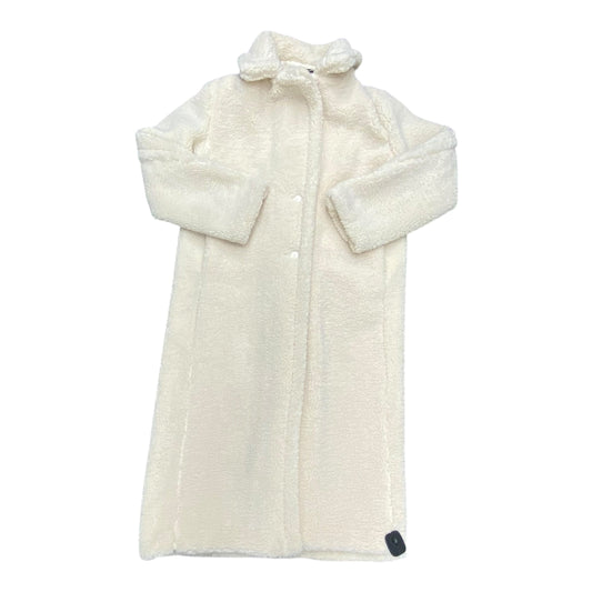Coat Faux Fur & Sherpa By Zara In Cream, Size:M