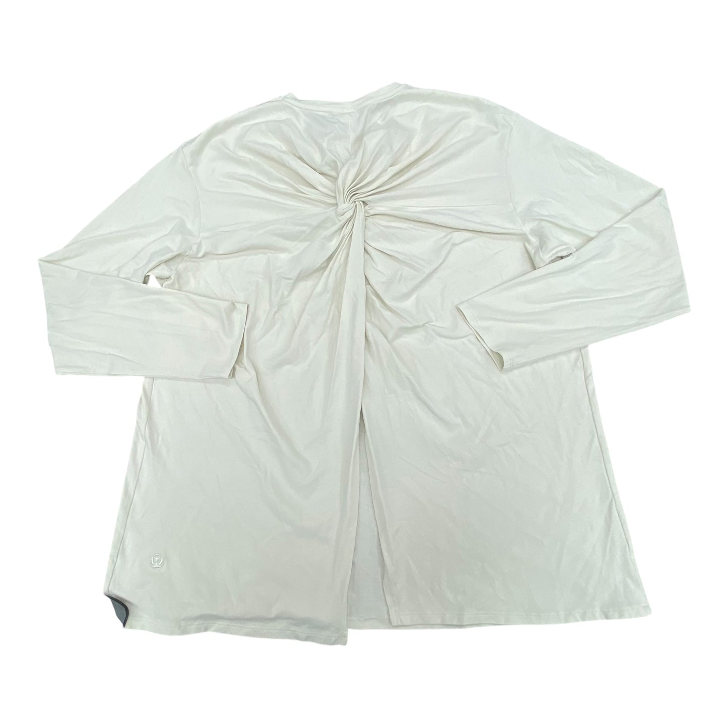 Athletic Top Ls Collar By Lululemon In Cream, Size:Xl