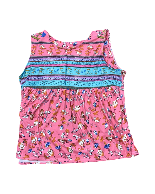 Top Sleeveless By Clothes Mentor In Pink, Size:4X