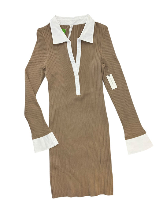 Dress Casual Midi By Anthropologie In Brown, Size:M