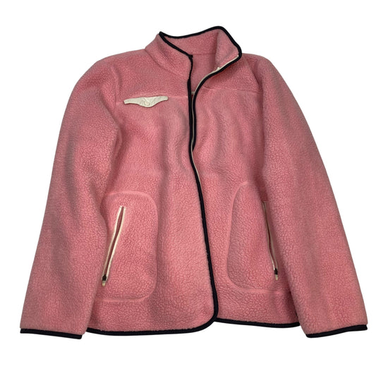 Jacket Fleece By Talbots In Pink, Size:Xl