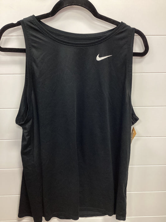 Athletic Tank Top By Nike Apparel In Black, Size:2X