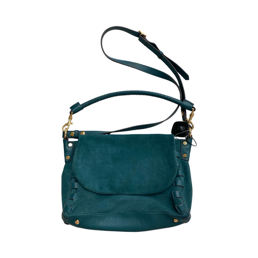 Handbag Leather By Aimee Kestenberg In Teal, Size:Medium