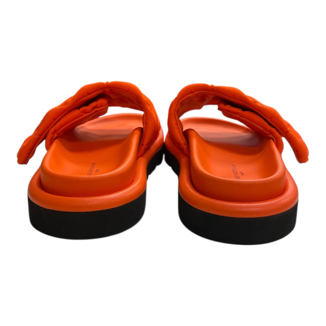 Sandals Luxury Designer By Louis Vuitton In Orange, Size:6