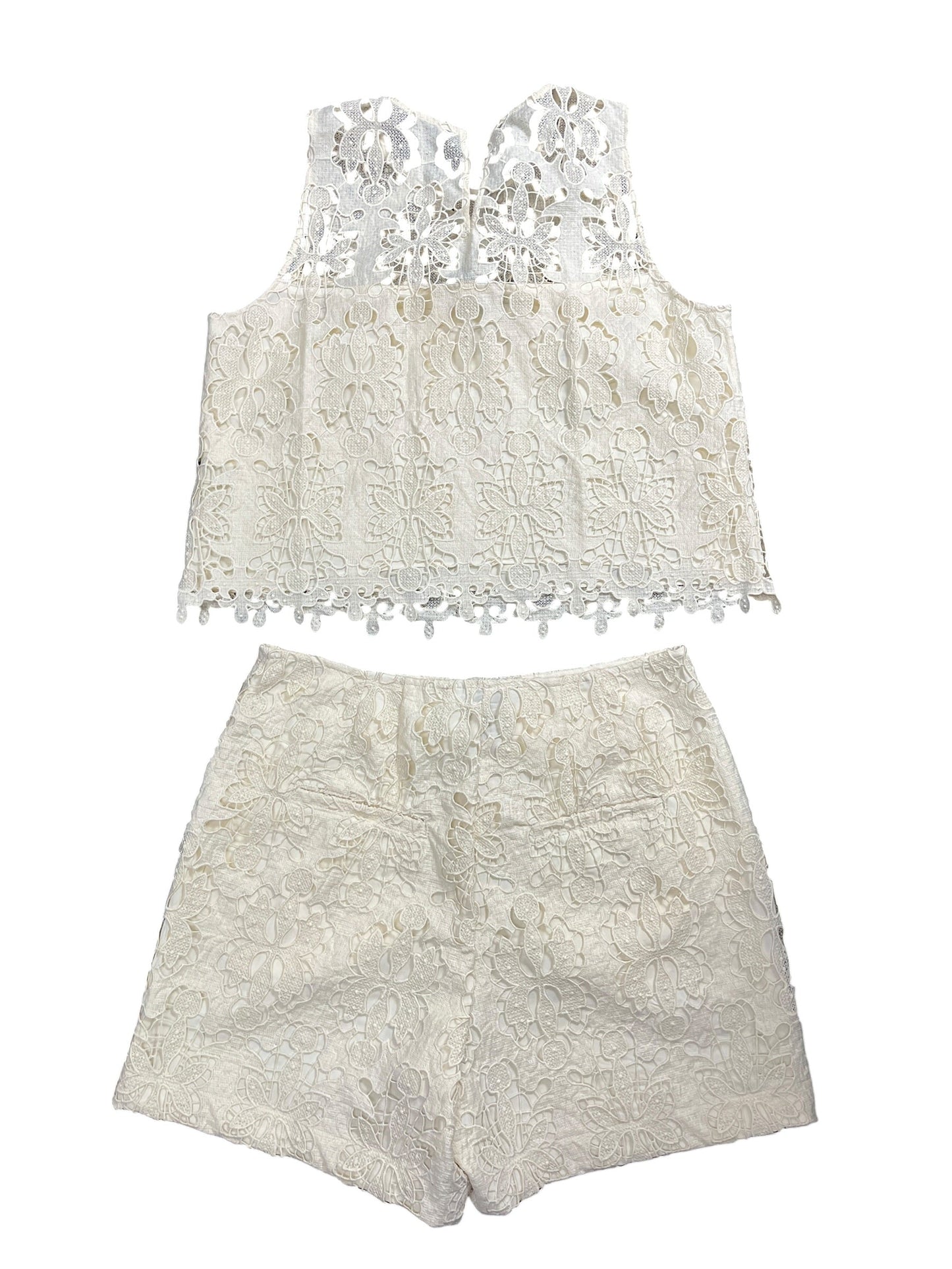 Shorts Set By White House Black Market In Cream, Size:L