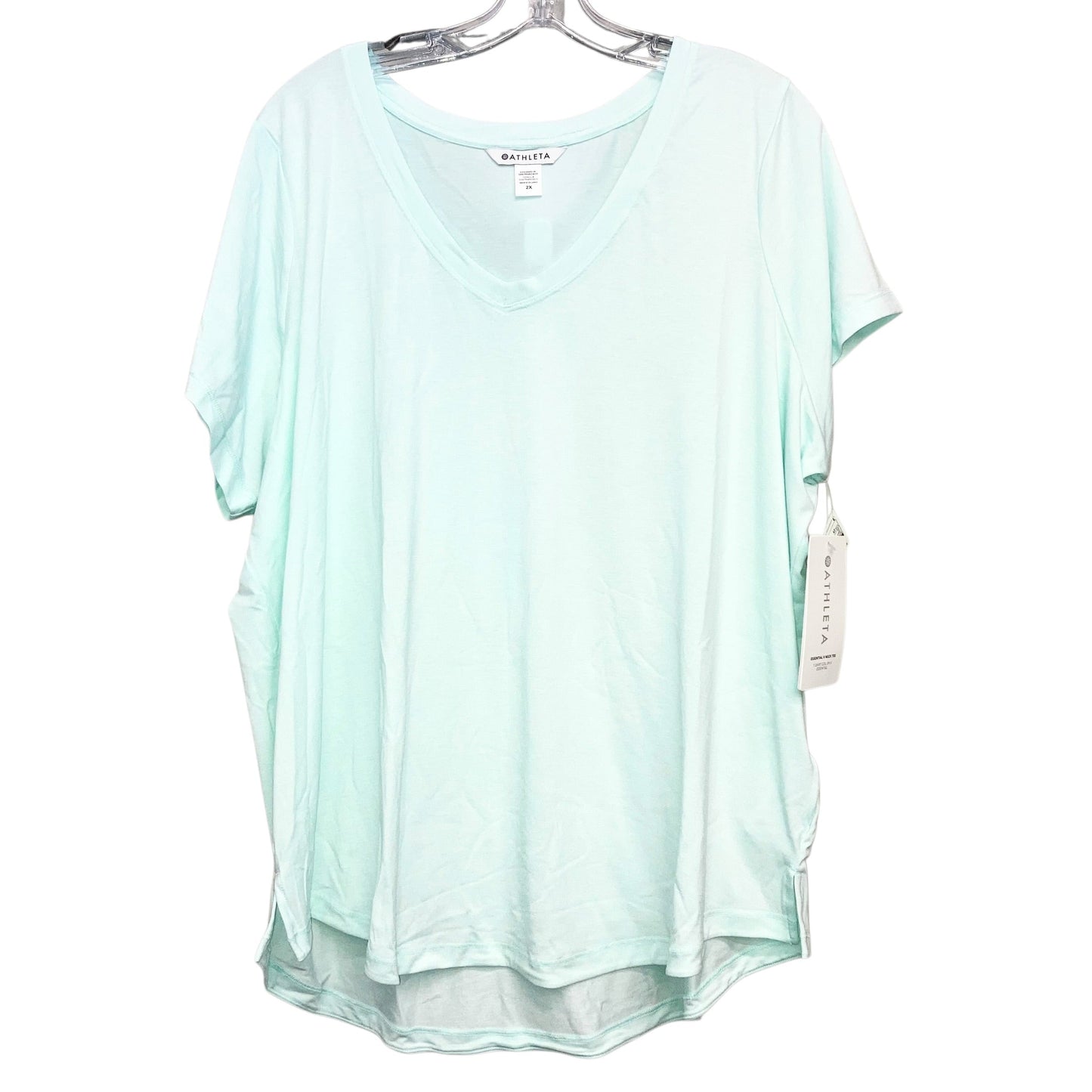 Athletic Top Ss By Athleta In Green, Size:2X