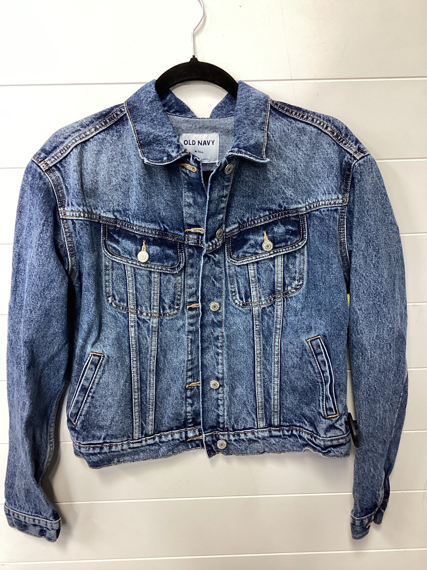 Jacket Denim By Old Navy In Blue Denim, Size:M