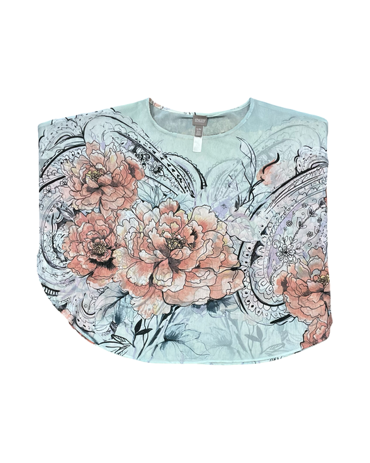 Top Ss By Chicos In Floral Print, Size:M