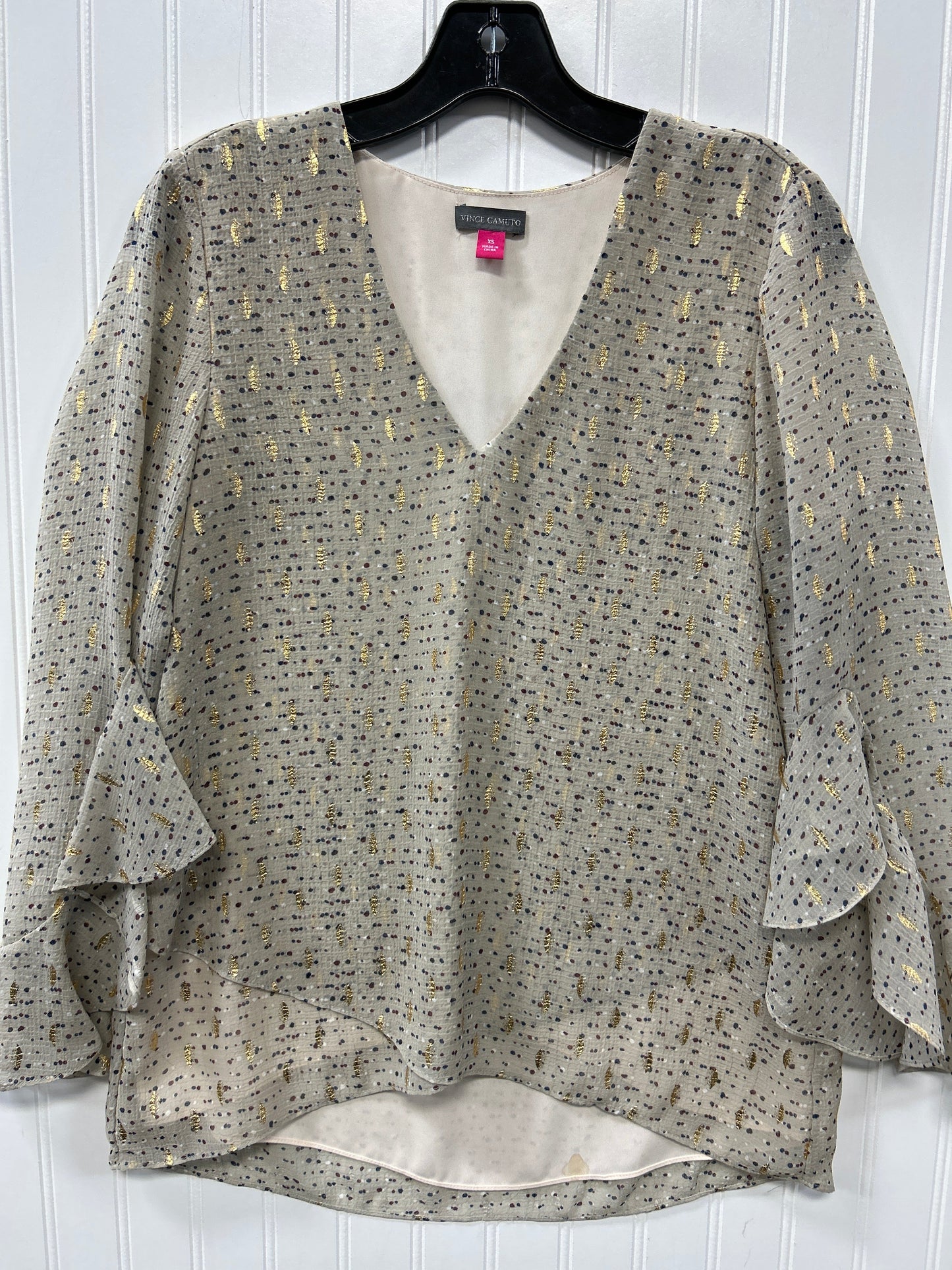 Blouse Ls By Vince Camuto In Cream, Size:Xs