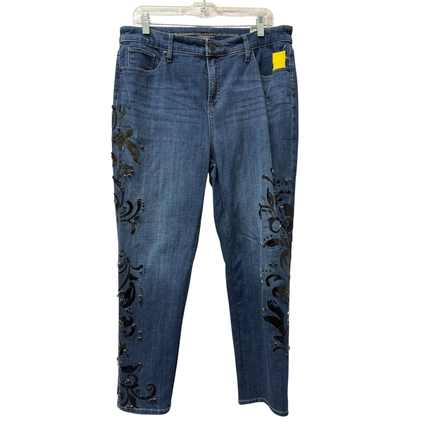 Jeans Cropped By Chicos In Blue Denim, Size:12