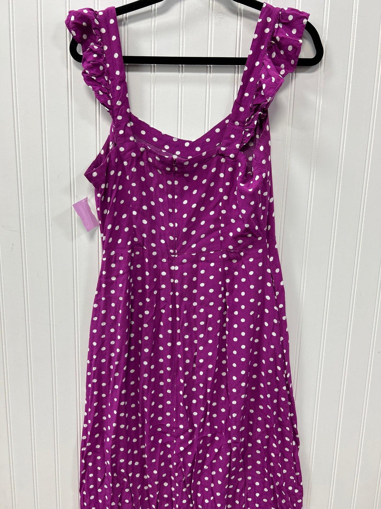 Dress Casual Midi By Loft In Polkadot Pattern, Size:M