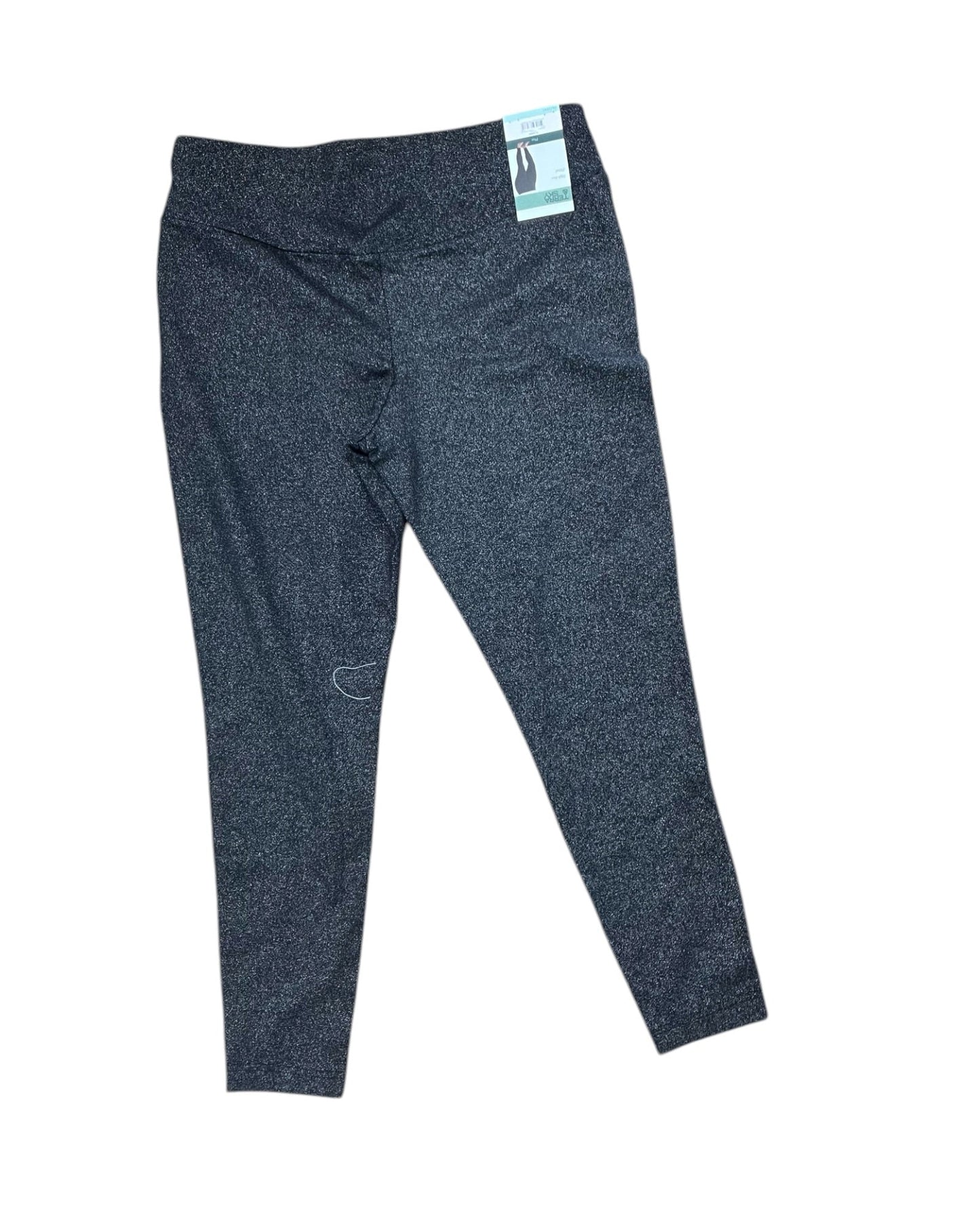 Athletic Leggings By Terra & Sky In Black, Size:L