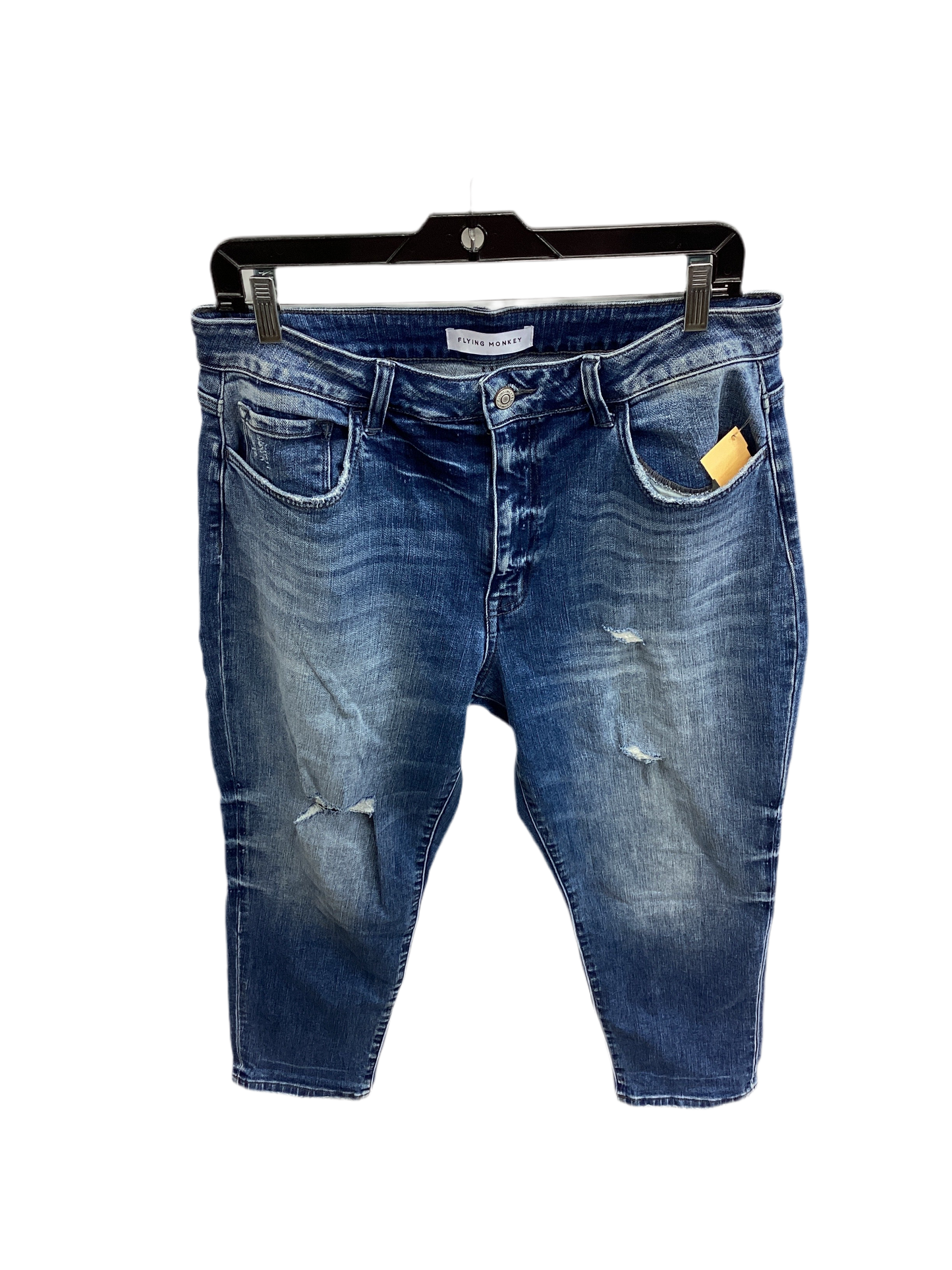 Jeans Straight By Flying Monkey In Blue Denim, Size:8