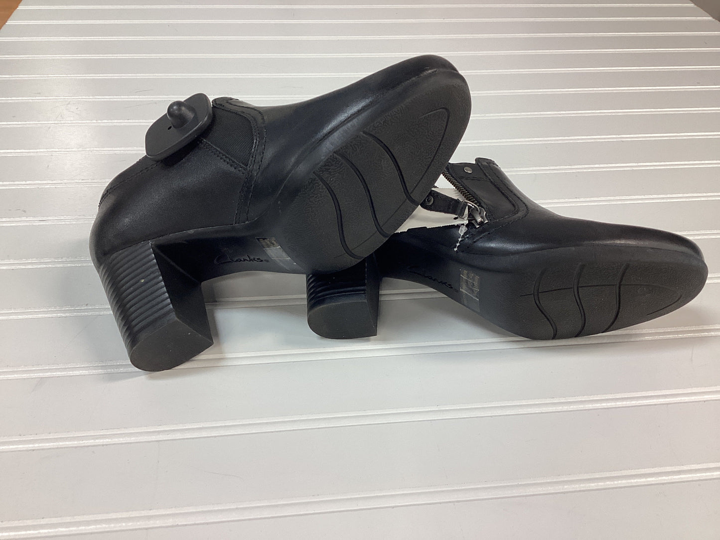 Shoes Heels Block By Clarks In Black, Size:9.5