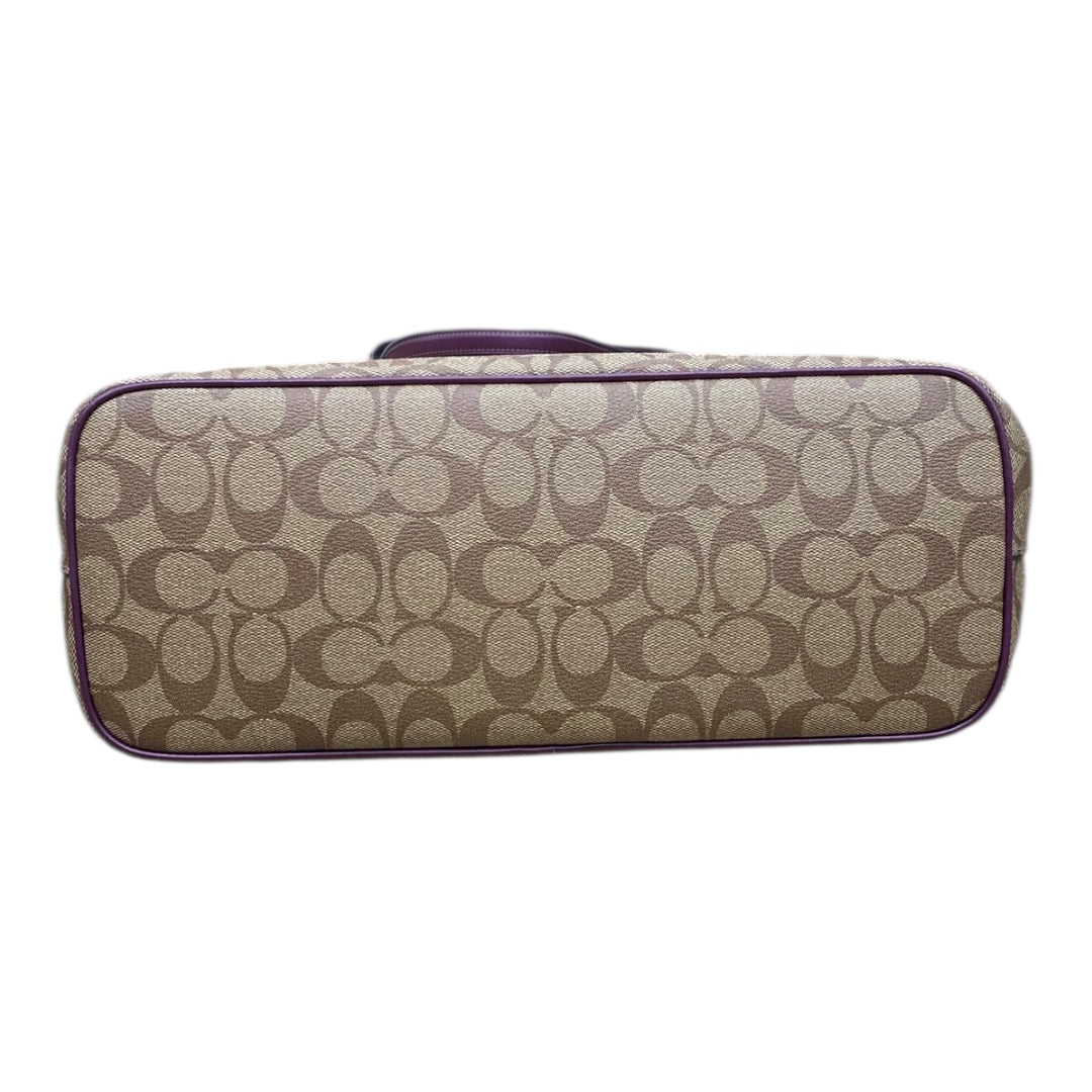 Handbag Designer By Coach In Brown & Purple, Size:Large