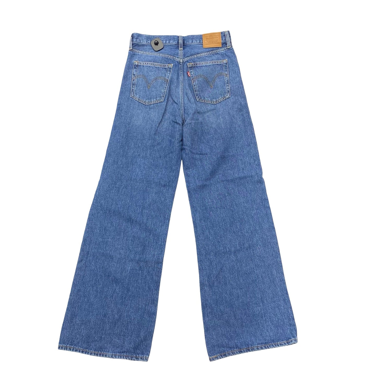 Jeans Wide Leg By Levis In Blue Denim, Size:6