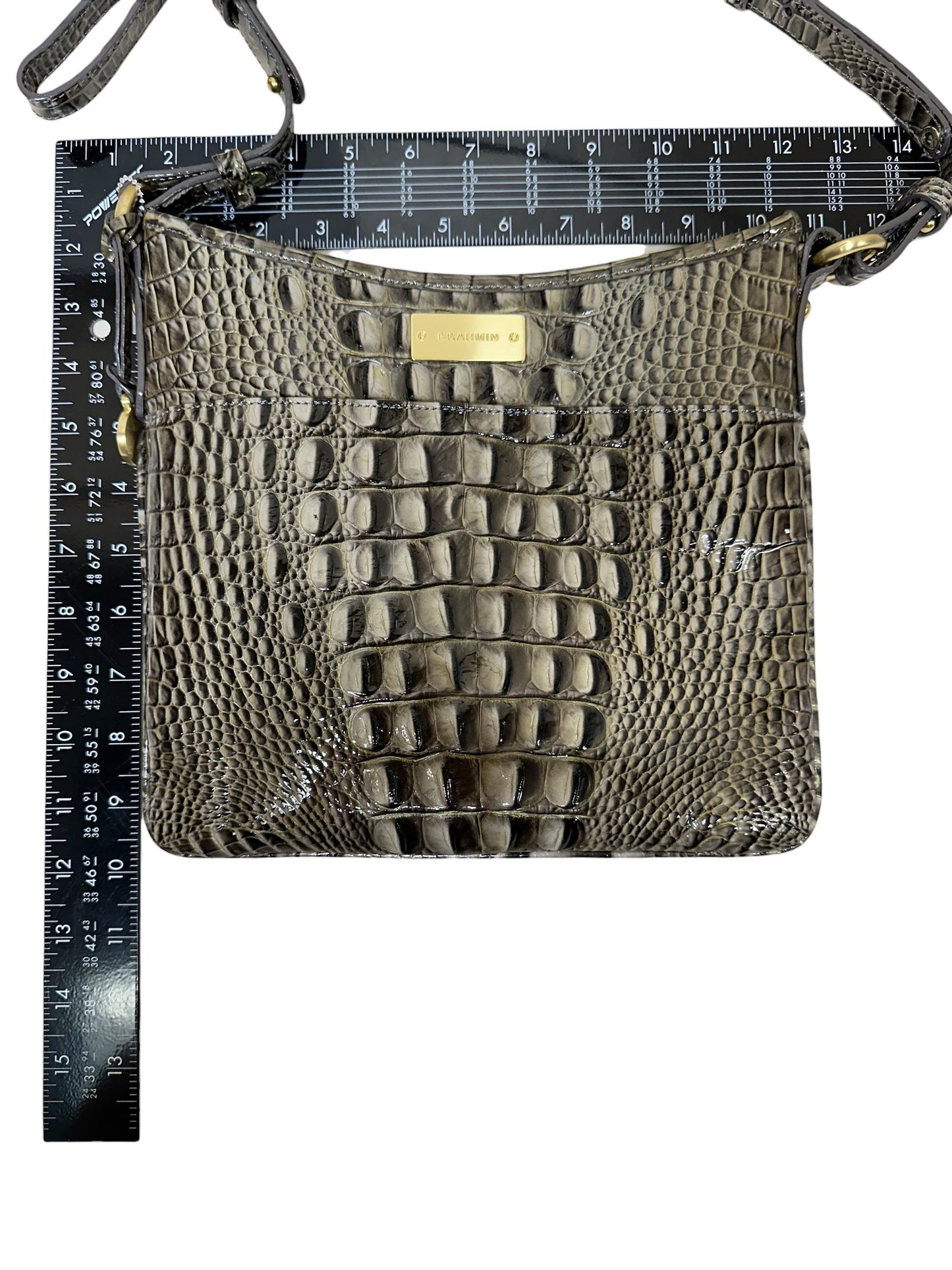 Crossbody Designer By Brahmin In Green, Size:Medium