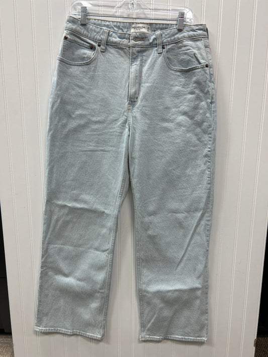 Jeans Wide Leg By Abercrombie And Fitch In Blue Denim, Size:10