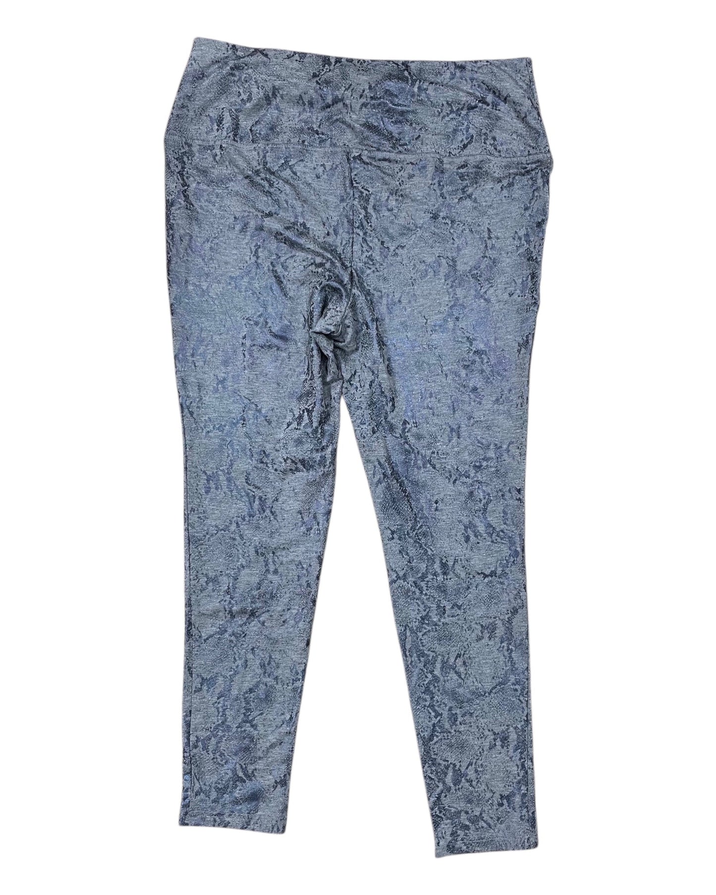 Pants Leggings By Chicos In Blue & Grey, Size:L