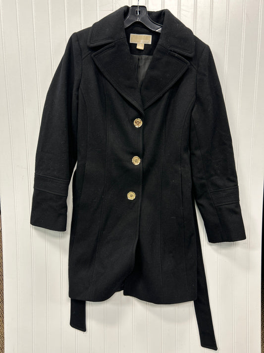 Coat Wool By Michael By Michael Kors In Black, Size:10