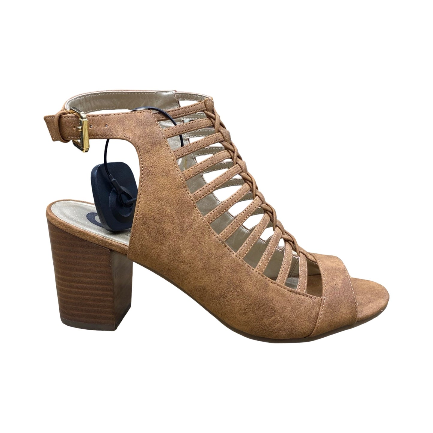 Shoes Heels Block By Guess In Brown, Size:10
